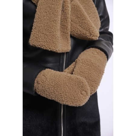 RINO AND PELLE Aleida Toast Teddy Gloves - Brown