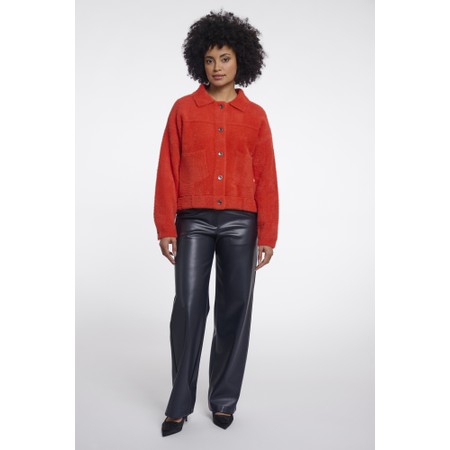 RINO AND PELLE Bubbly Luminous Red Boxy Jacket - Red