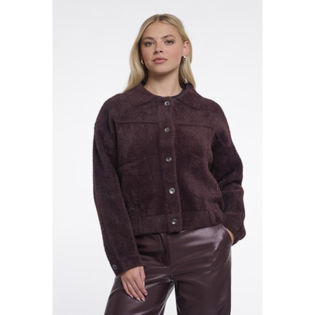 RINO AND PELLE Bubbly Soft Boxy Jacket in Fudge Cloak - Brown