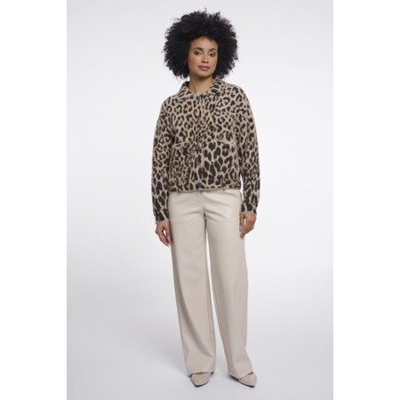RINO AND PELLE Bubbly Light Leopard Boxy Jacket - Beige