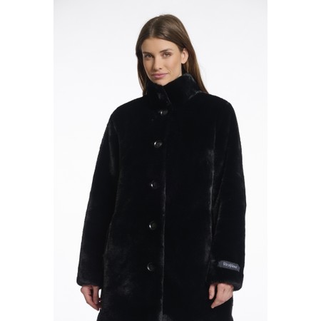 RINO AND PELLE Nonna Black Faux Fur Coat - Black