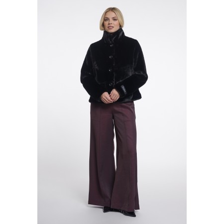 RINO AND PELLE Vie Black Faux Fur Jacket - Black