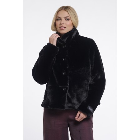 RINO AND PELLE Vie Black Faux Fur Jacket - Black