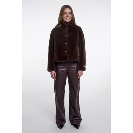 RINO AND PELLE Vie Coffee Roast Faux Fur Jacket - Brown