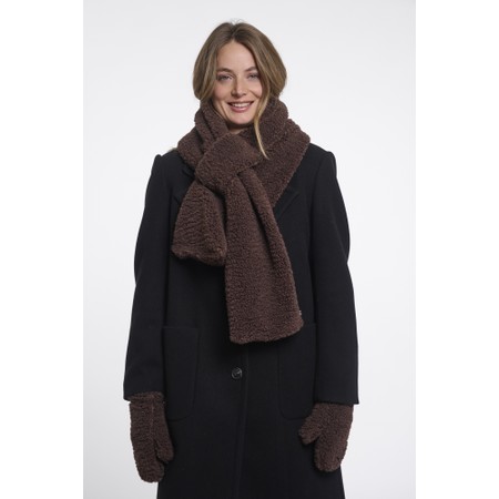 RINO AND PELLE Asho Coffee Roast Teddy Scarf - Brown