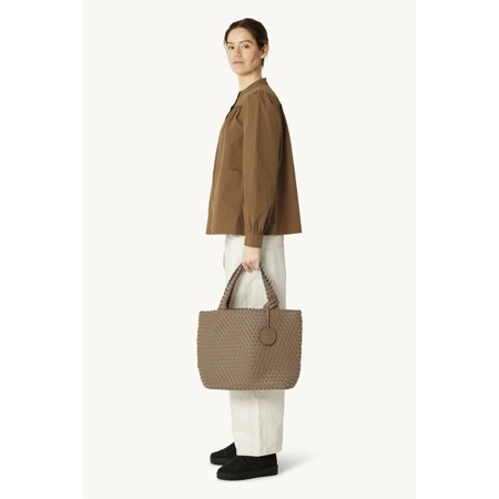 Ilse Jacobsen Braided Reversible Mocca Metallic Shopper - Brown