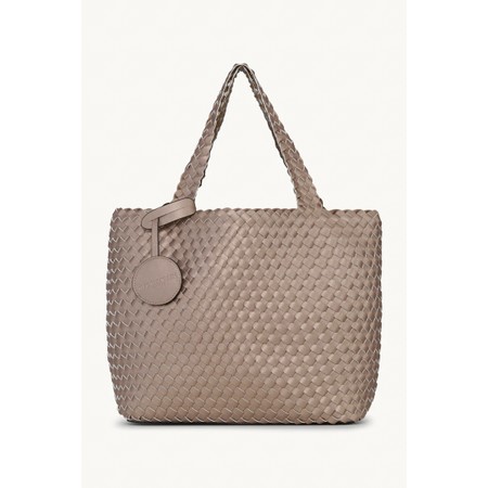Ilse Jacobsen Braided Reversible Mocca Metallic Shopper - Brown