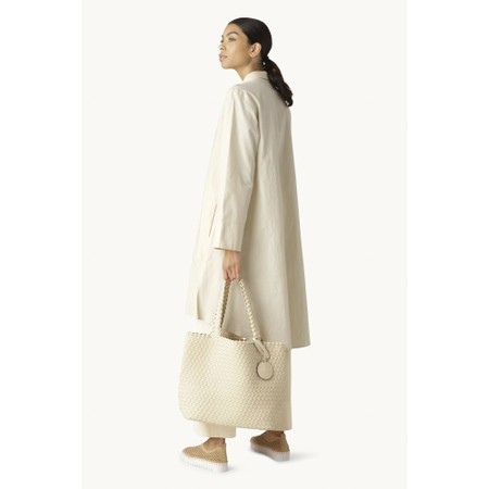 Ilse Jacobsen Braided Reversible Ivory Platin Shopper - Beige