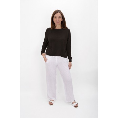 Amazing Woman Jodie Dark Chocolate Front Pocket Supersoft Knit Jumper - Brown