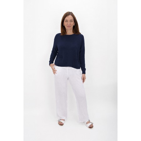 Amazing Woman Jodie French Navy Front Pocket Supersoft Knit Jumper - Blue