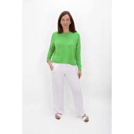 Amazing Woman Jodie Grass Front Pocket Supersoft Knit Jumper - Green