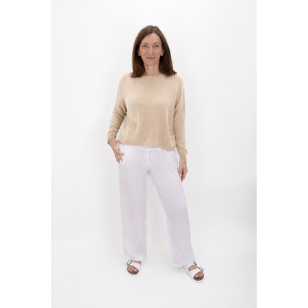 Amazing Woman Jodie Latte Shake Front Pocket Supersoft Knit Jumper - Beige