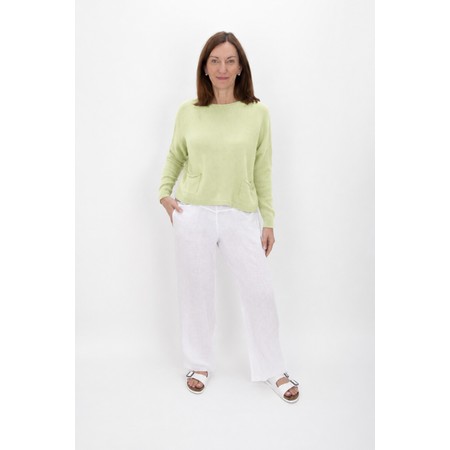 Amazing Woman Jodie Leek Front Pocket Supersoft Knit Jumper - Green