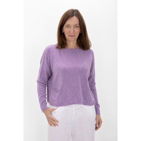 Amazing Woman Jodie Lilac Front Pocket Supersoft Knit Jumper - Purple