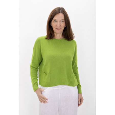 Amazing Woman Jodie Mojito Green Front Pocket Supersoft Knit Jumper - Green