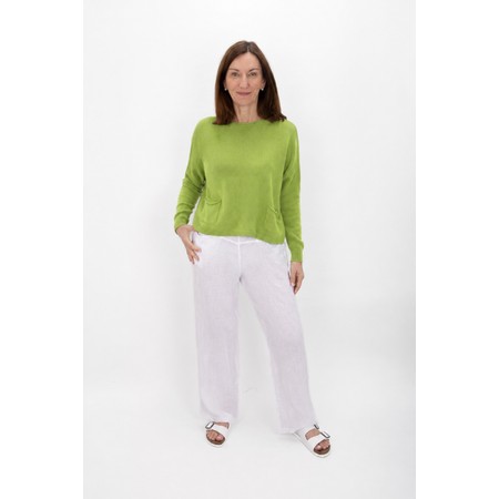 Amazing Woman Jodie Mojito Green Front Pocket Supersoft Knit Jumper - Green