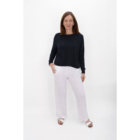 Amazing Woman Jodie Navy Front Pocket Supersoft Knit Jumper - Blue