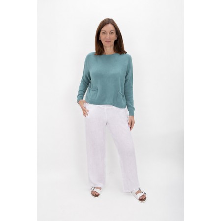 Amazing Woman Jodie Opal Front Pocket Supersoft Knit Jumper - Green