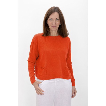 Amazing Woman Jodie Orange Front Pocket Supersoft Knit Jumper - Orange