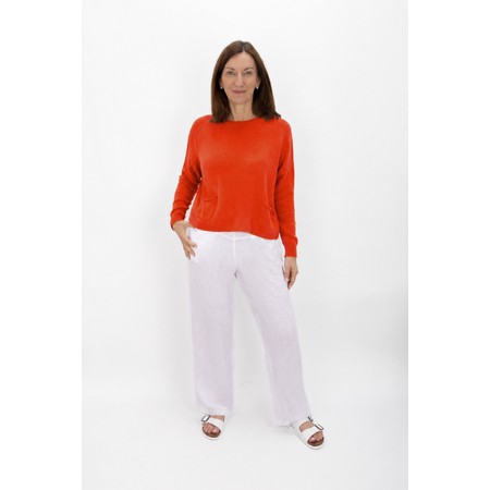 Amazing Woman Jodie Orange Front Pocket Supersoft Knit Jumper - Orange