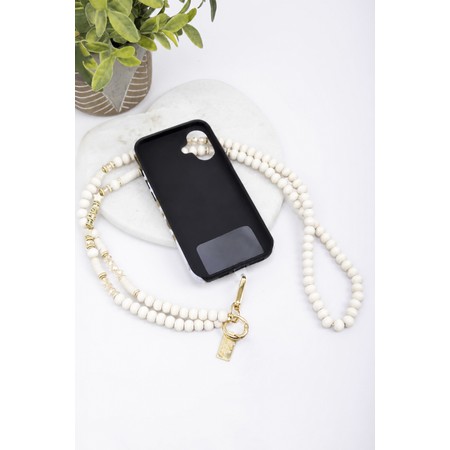 Eliza Gracious Cream Beaded Long Necklace - Off-White