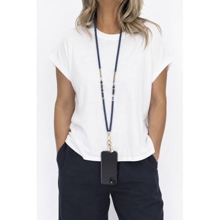 Eliza Gracious Blue Beaded Long Necklace - Blue