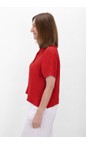Amazing Woman Red Marilyn Red Boxy Linen Shirt  