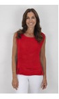 Amazing Woman Red Lucie Linen Red Cami Top  