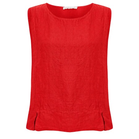 Amazing Woman Lucie Linen Red Cami Top - Red