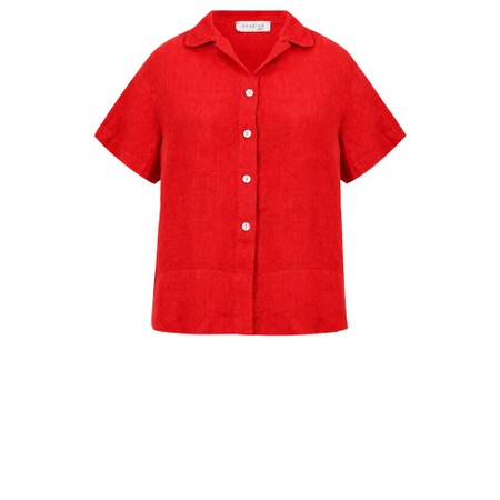 Amazing Woman Marilyn Red Boxy Linen Shirt - Red