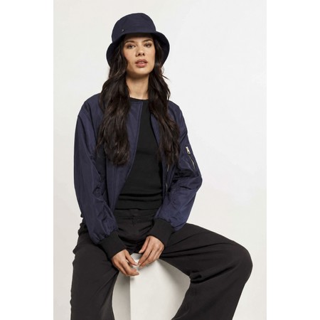 Loevenich Warm Lined Navy Bucket Style Rain Hat - Blue