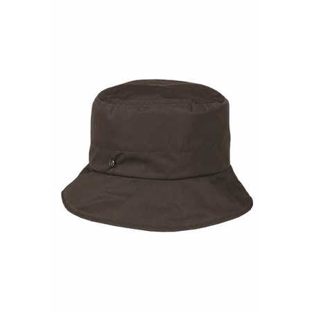 Loevenich Warm Lined Brown Bucket Style Rain Hat - Brown
