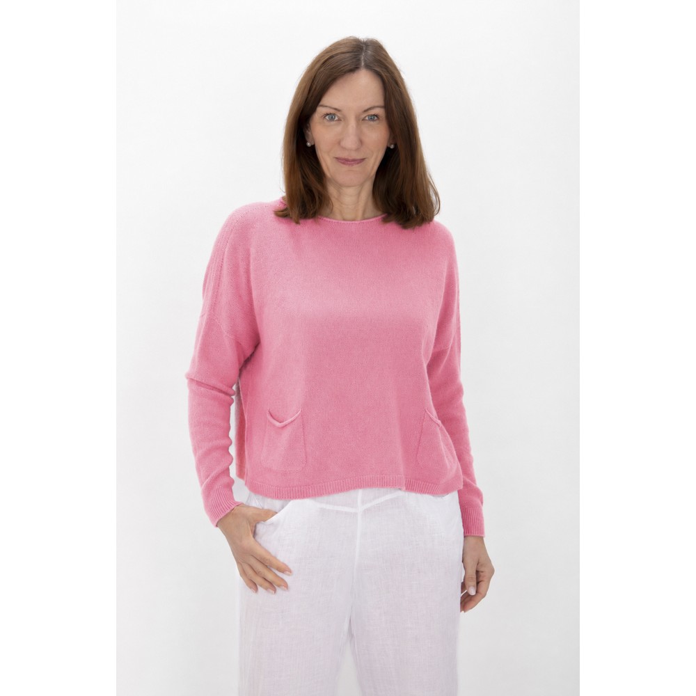 Amazing Woman Jodie Prism Pink Front Pocket Supersoft Knit Jumper Prism Pink