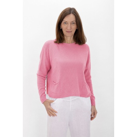 Amazing Woman Jodie Prism Pink Front Pocket Supersoft Knit Jumper - Pink
