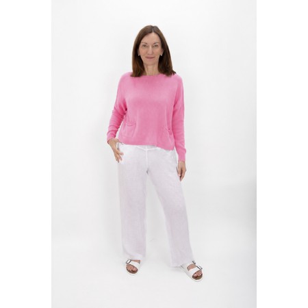 Amazing Woman Jodie Prism Pink Front Pocket Supersoft Knit Jumper - Pink