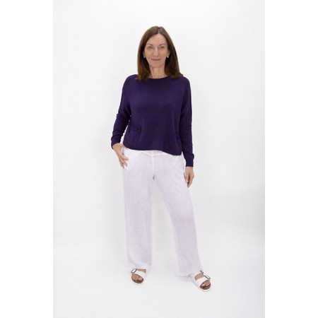 Amazing Woman Jodie Purple Front Pocket Supersoft Knit Jumper - Brown