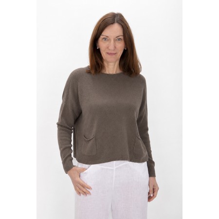 Amazing Woman Jodie Front Pocket Supersoft Knit Jumper - Grey