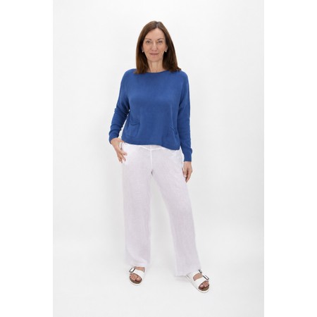Amazing Woman Jodie Summer Blue Front Pocket Supersoft Knit Jumper - Blue