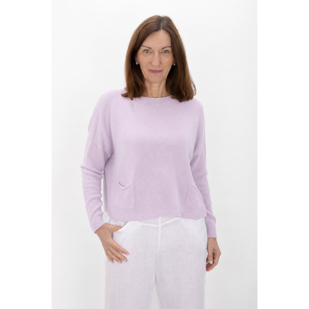 Amazing Woman Jodie Summer Lilac Front Pocket Supersoft Knit Jumper Summer Lilac