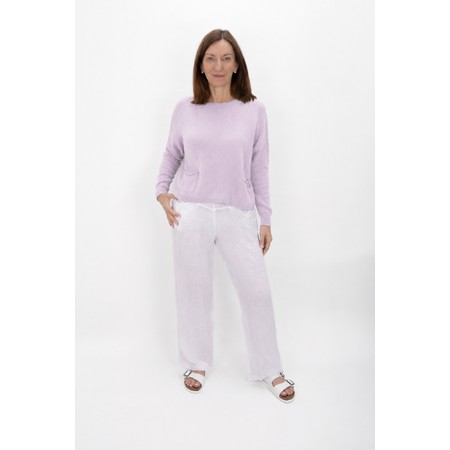Amazing Woman Jodie Summer Lilac Front Pocket Supersoft Knit Jumper - Purple