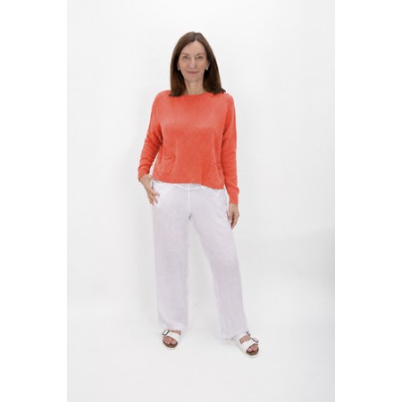 Amazing Woman Jodie Summer Orange Front Pocket Supersoft Knit Jumper - Orange