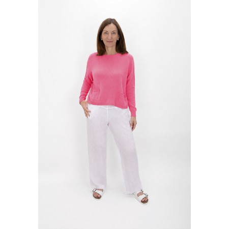 Amazing Woman Jodie Summer Pink Front Pocket Supersoft Knit Jumper - Pink