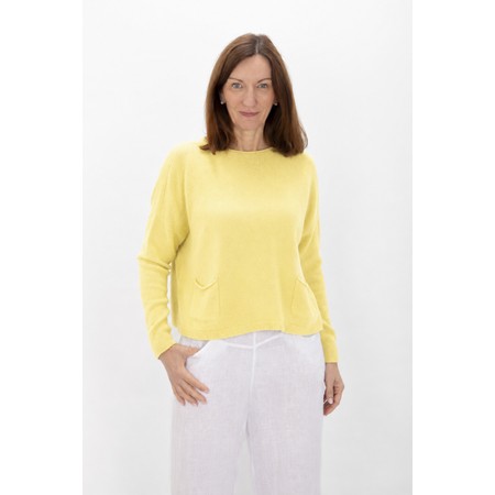 Amazing Woman Jodie Front Pocket Supersoft Knit Jumper - Yellow