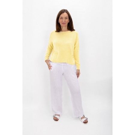 Amazing Woman Jodie Front Pocket Supersoft Knit Jumper - Yellow