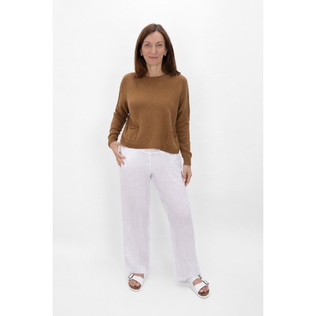 Amazing Woman Jodie Toast Front Pocket Supersoft Knit Jumper - Brown