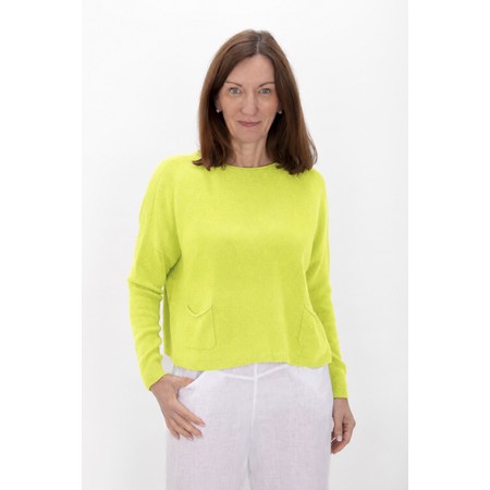 Amazing Woman Jodie Zest Front Pocket Supersoft Knit Jumper - Green