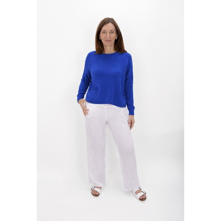 Amazing Woman Jodie Blusa Blue Front Pocket Supersoft Knit Jumper - Blue
