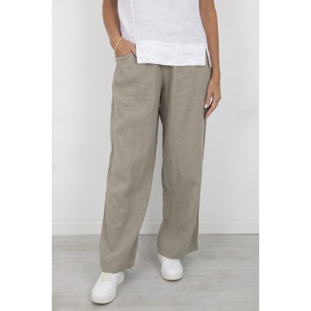 Amazing Woman Orla Long Fango Linen Trouser - Brown