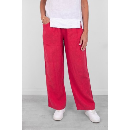 Amazing Woman Orla Long Fragola Linen Trouser - Red