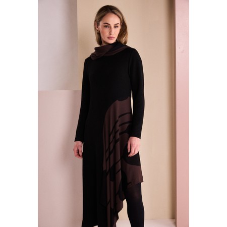 Naya Naya Curve Print Detail Dress - Black